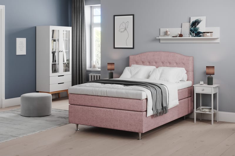 Belda Kontinentalsäng 140x200Fast - Rosa - Products - Möbler - Säng - Kontinentalsäng