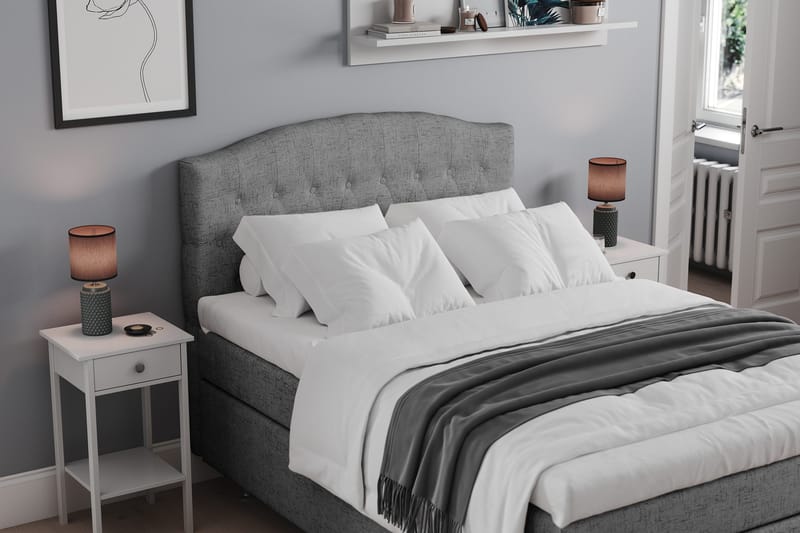 Belda Kontinentalsäng 140x200Medium - Grå - Products - Möbler - Säng - Kontinentalsäng