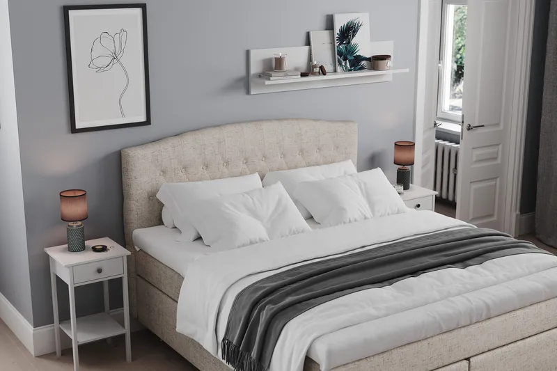 Belda Kontinentalsäng 160x200Fast - Beige - Products - Möbler - Säng - Kontinentalsäng