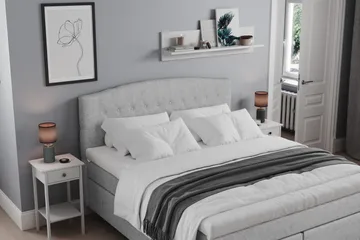Belda Kontinentalsäng 160x200Medium - Ljusgrå - Products - Möbler - Säng - Kontinentalsäng