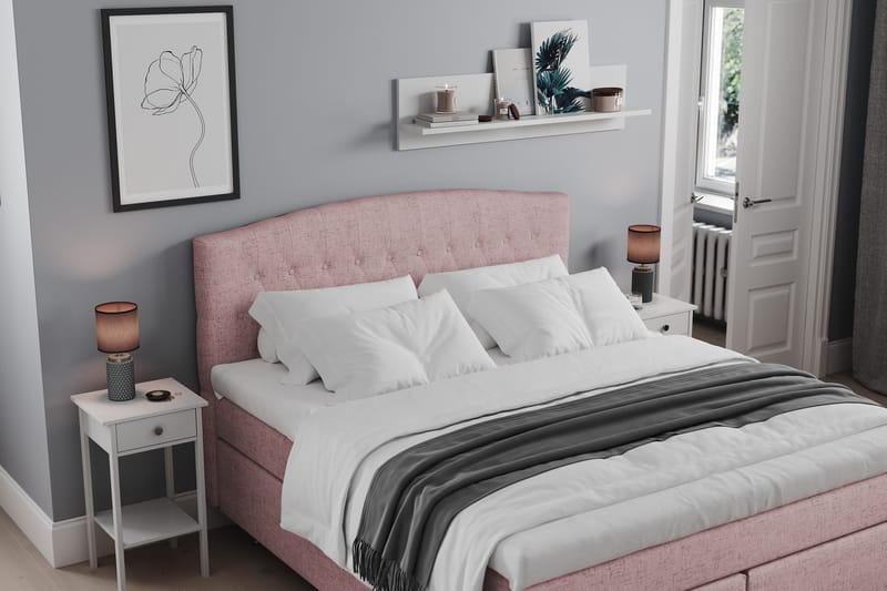 Belda Kontinentalsäng 180x200Fast/Medium - Rosa - Products - Möbler - Säng - Kontinentalsäng
