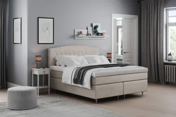 Belda Sängpaket 160x200 Fast/Medium - Beige - Products - Möbler - Säng - Kontinentalsäng