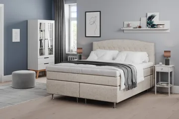 Belda Sängpaket 160x200 Fast/Medium - Beige - Products - Möbler - Säng - Kontinentalsäng