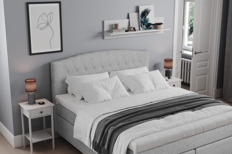 Belda Sängpaket 180x200 Fast - Ljusgrå - Products - Möbler - Säng - Kontinentalsäng