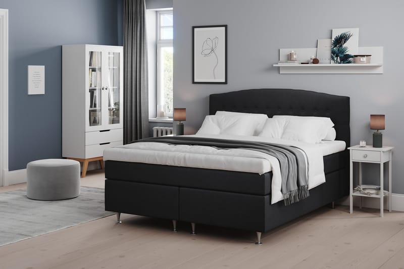Belda Sängpaket 180x200 Fast - Svart - Products - Möbler - Säng - Kontinentalsäng