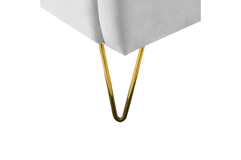 Benicio Sängram 160x200 cm - Grå/Guld - Products - Möbler - Säng - Sängram & sängstomme