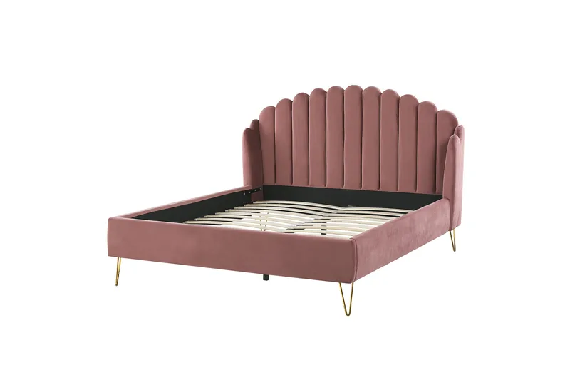 Benicio Sängram 160x200 cm, Rosa/Guld