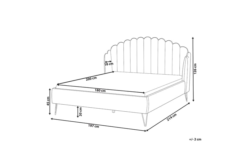 Benicio Sängram 180x200 cm - Rosa - Products - Möbler - Säng - Sängram & sängstomme
