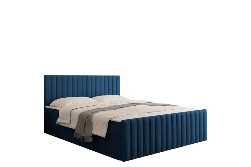 Calrosor Sängpaket Kontinentalsäng med Förvaring 160x200 cm - Blå - Products - Möbler - Säng - Komplett sängpaket