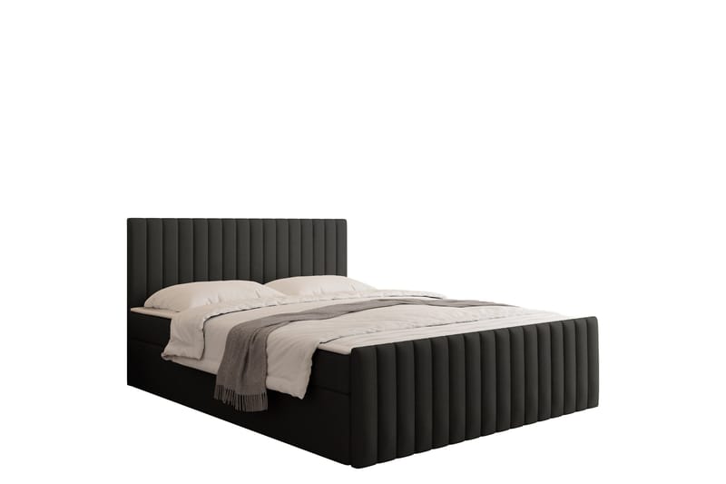 Calrosor Sängpaket Kontinentalsäng med Förvaring 160x200 cm, Svart