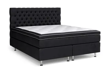 Celine Kontinentalsäng 160x200cm - Svart/Sammet - Products - Möbler - Säng - Kontinentalsäng