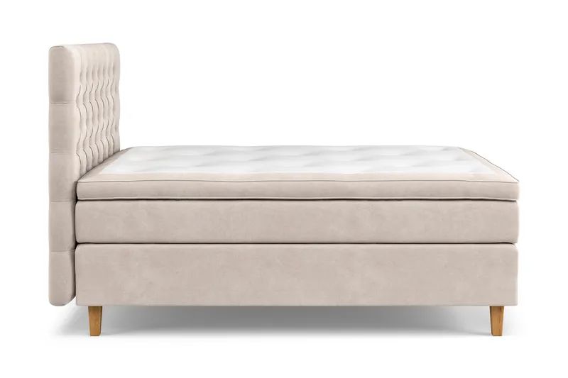 Celine Sängpaket 140x200cm - Beige/Sammet - Products - Möbler - Säng - Kontinentalsäng