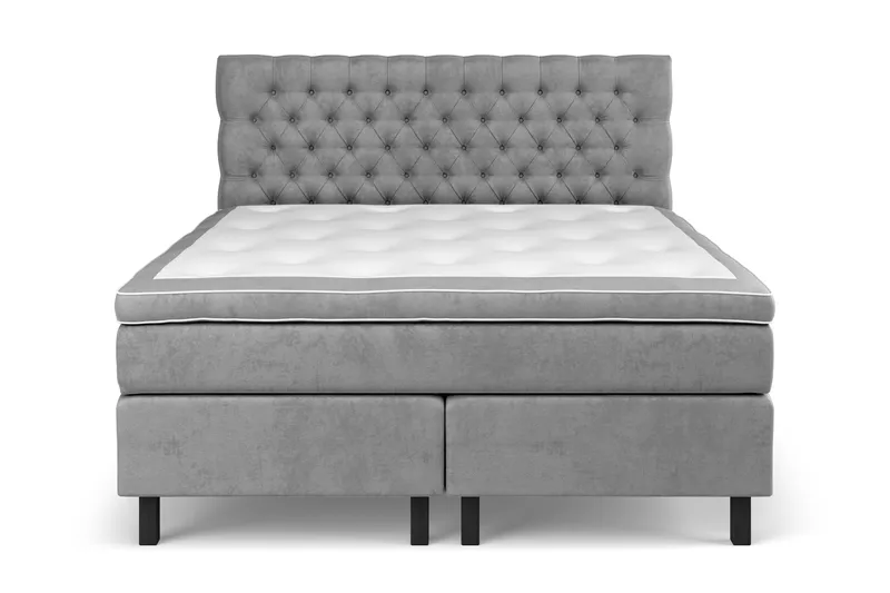 Celine Sängpaket 160x200cm - Grå/Sammet - Products - Möbler - Säng - Kontinentalsäng