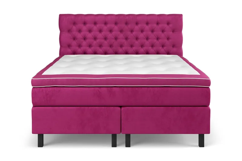 Celine Sängpaket 160x200cm - Rosa/Sammet - Products - Möbler - Säng - Kontinentalsäng