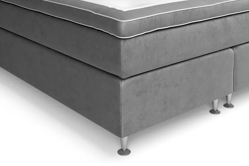 Celine Sängpaket 180x200 cm - Grå / Sammet - Products - Möbler - Säng - Kontinentalsäng
