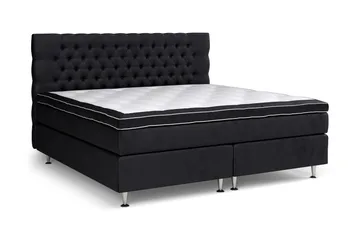 Celine Sängpaket 210x210cm - Svart/Sammet - Products - Möbler - Säng - Kontinentalsäng