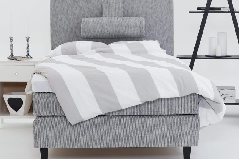 Charleston Kontinentalsäng 120x200 Fast Polyeterskum - Ljusgrå - Products - Möbler - Säng - Enkelsäng