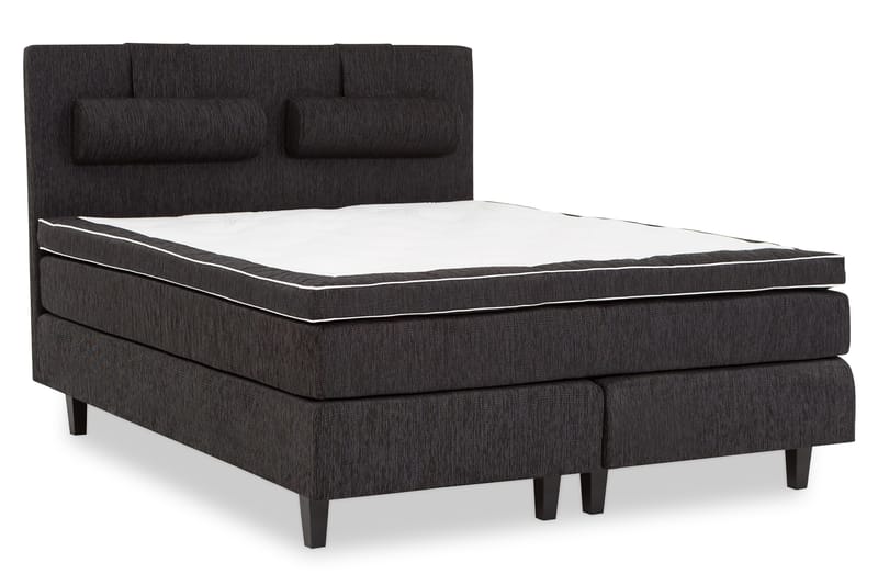 Charleston Kontinentalsäng 180x200 Fast Polyeterskum - Svart - Products - Möbler - Säng - Kontinentalsäng