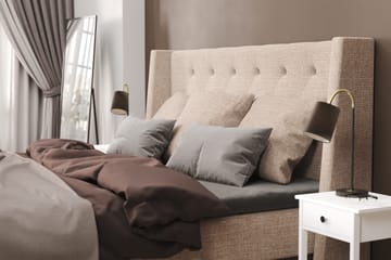 Cuba Sängpaket 160x200 med Tre Beiga Kuddar - (+Fler val) Beige/Brun - Products - Möbler - Säng - Kontinentalsäng