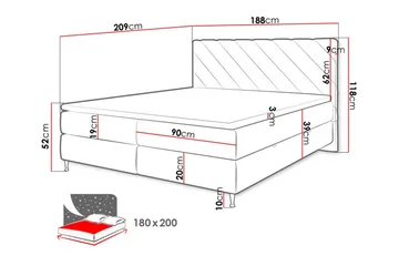 Derry Sängram 180x200 cm - Products - Möbler - Säng - Sängram & sängstomme