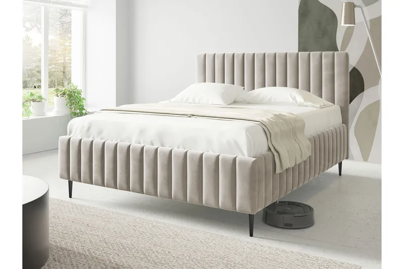 Desio Förvaringssäng 140x200 cm - Beige - Products - Möbler - Säng - Säng med förvaring