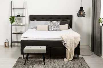 Diplomat Kontinentalsäng 180x200 - Mörkgrå - Products - Möbler - Säng - Kontinentalsäng