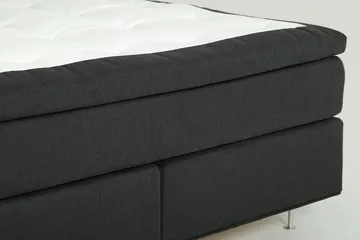 Dolly Kontinentalsäng 180x200cm Memoryfoam - Mörkgrå Svarta Ben - Products - Möbler - Säng - Kontinentalsäng