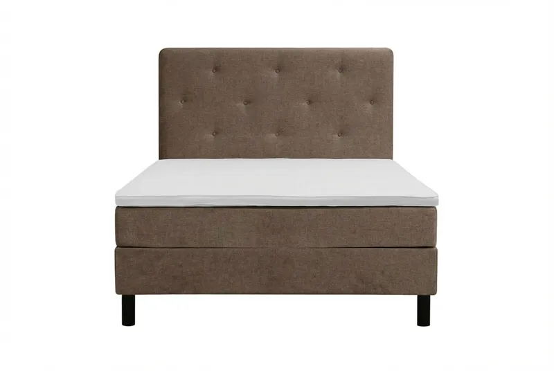 Dream Komplett Sängpaket 140x200 cm Assymetriska knappar - Brun - Products - Möbler - Säng - Kontinentalsäng