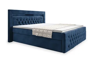 Franco Sängpaket med förvaring LED-belysning 160x200 cm - 160x200 Mörkblå (+Fler val) - Products - Möbler - Säng - Säng med förvaring