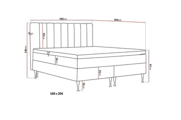 Hilton High Komplett Sängpaket 160x200 cm - Ljusbeige - Products - Möbler - Säng - Kontinentalsäng