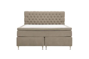 Hilton Lyx Komplett Sängpaket 160x200 cm Kontinentalsäng med knappad sänggavel i chenille