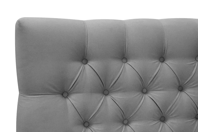 Hilton Lyx Komplett Sängpaket 180x200 cm Kontinentalsäng med knappad sänggavel i sammet - Ljusgrå - Products - Möbler - Säng - Kontinentalsäng