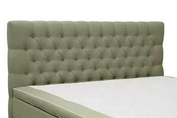 Hilton Lyx Komplett Sängpaket 180x200 cm Kontinentalsäng med knappad sänggavel i sammet - Olivgrön - Products - Möbler - Säng - Kontinentalsäng
