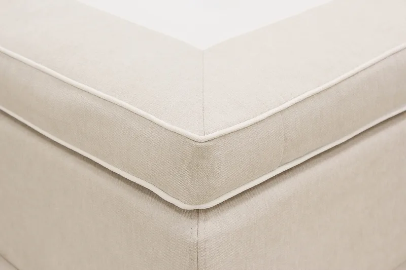 Hilton Lyx Komplett Sängpaket 180x200 cm Kontinentalsäng med knappad sänggavel - Ljusbeige - Products - Möbler - Säng - Kontinentalsäng