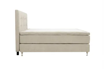 Hilton Premium Komplett Sängpaket 180x200 cm Kontinentalsäng med Sänggavel - Beige Tyg - Products - Möbler - Säng - Kontinentalsäng