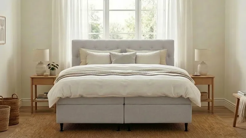 Hilton Plus Komplett Sängpaket med Förvaring 160x200 cm - Grå - Products - Möbler - Säng - Säng med förvaring