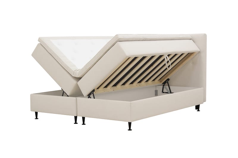 Hilton Plus Komplett Sängpaket med Förvaring 180x200 cm - Ljusbeige - Products - Möbler - Säng - Säng med förvaring