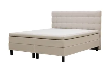 HVILA Classic Komplett Sängpaket 180x200 cm Kontinentalsäng med rutad sänggavel - Beige - Products - Möbler - Säng - Kontinentalsäng