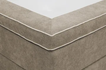 HVILA Lyx Komplett Sängpaket 160x200 cm Kontinentalsäng med knappad sänggavel i chenille - Brun - Products - Möbler - Säng - Kontinentalsäng