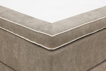 HVILA Premium Kontinentalsäng 160x200 cm - Ljusbrun Tyg - Products - Möbler - Säng - Kontinentalsäng