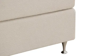 HVILA Premium Komplett Sängpaket 160x200 cm Kontinentalsäng med Sänggavel - Ljusbeige Bouclé - Products - Möbler - Säng - Kontinentalsäng