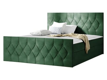 Jitendra Sängpaket Kontinentalsäng 120x200 cm med Förvaring - Grön - Products - Möbler - Säng - Komplett sängpaket