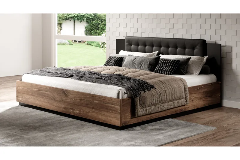 Joannie Kontinentalsäng 160x205 cm, Mörkbrun