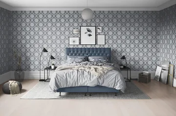 Joluma Kontinentalsäng Medium 160x200 cm - (+Fler val) 160x200 cm Mörkblå - Products - Möbler - Säng - Enkelsäng