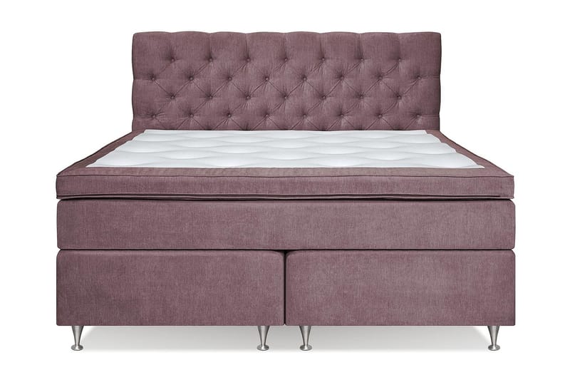 Joluma Sängpaket Fast 160x200 cm - (+Fler val) 160x200 cm Mörkrosa - Products - Möbler - Säng - Kontinentalsäng