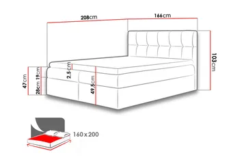 Kramvik Kontinentalsäng 160x200 - Grå - Products - Möbler - Säng - Säng med förvaring