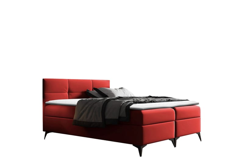 Leckersbo Komplett Sängpaket Kontinentalsäng med förvaring 120x200 cm - Röd - Products - Möbler - Säng - Komplett sängpaket
