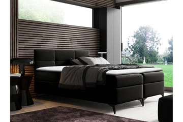 Leckersbo Komplett Sängpaket Kontinentalsäng med förvaring 200x200 cm - Svart - Products - Möbler - Säng - Komplett sängpaket