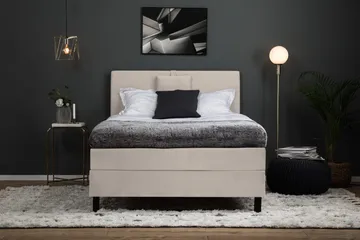 Lucky Komplett Sängpaket 120x200 Memory Slät Sänggavel  N - Nackkudde Liten Beige - Products - Möbler - Säng - Enkelsäng