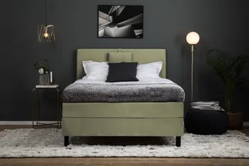Lucky Komplett Sängpaket 120x200 Memory Slät Sänggavel  N - Nackkudde Liten Grön - Products - Möbler - Säng - Enkelsäng